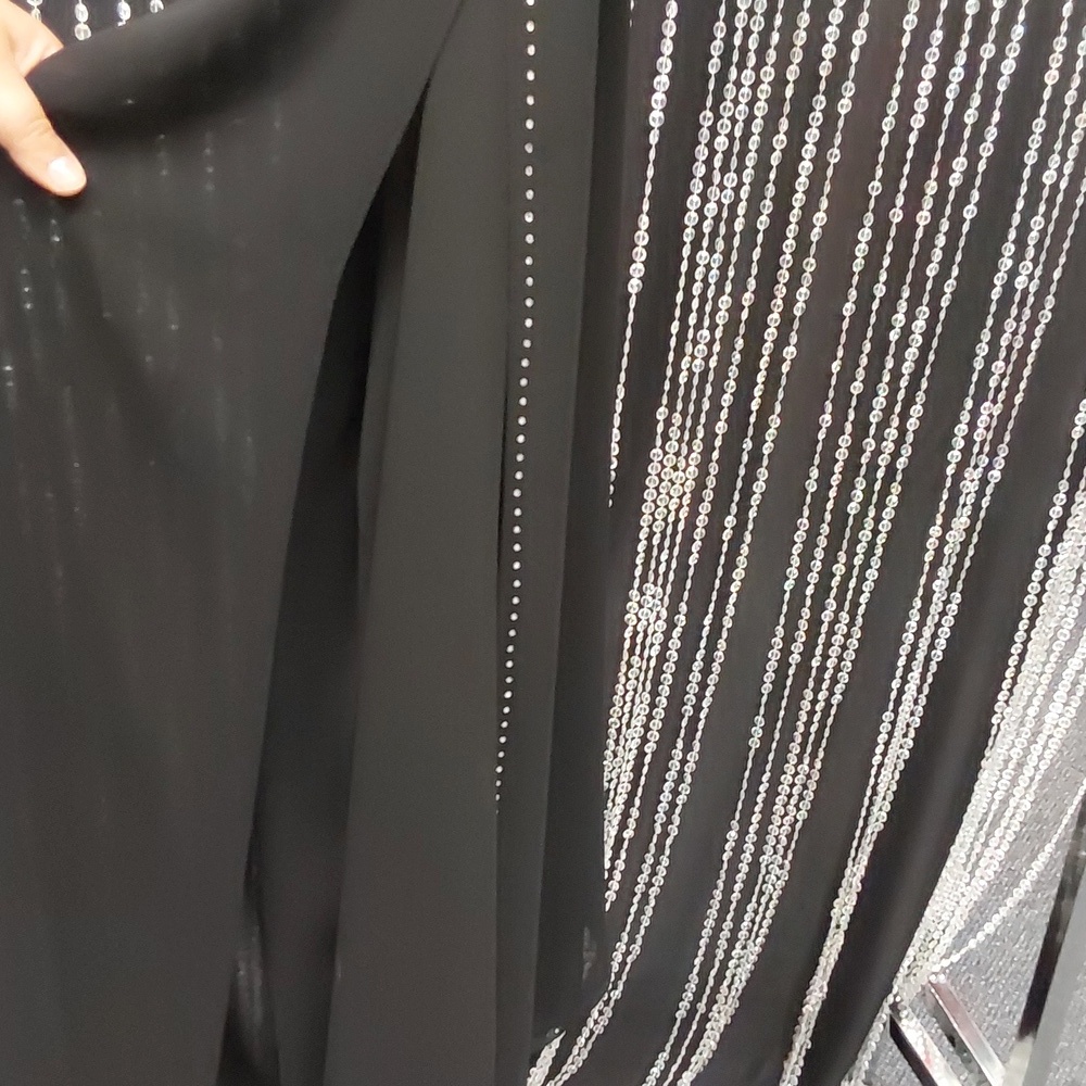 Joseph Ribkoff Chiffon Palazzo Dress Pants with Slits - Picture 6 of 6
